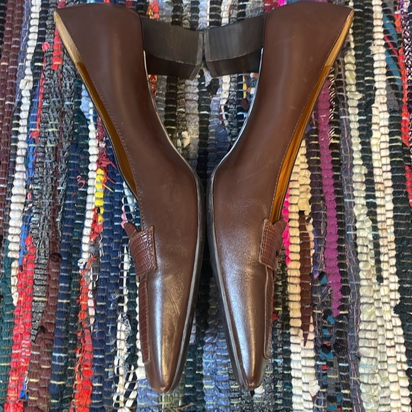 Bruno Magli | Size 9.5 | Block Heels | Cognac Brown | Leather | Authenticated - Picture 7 of 11